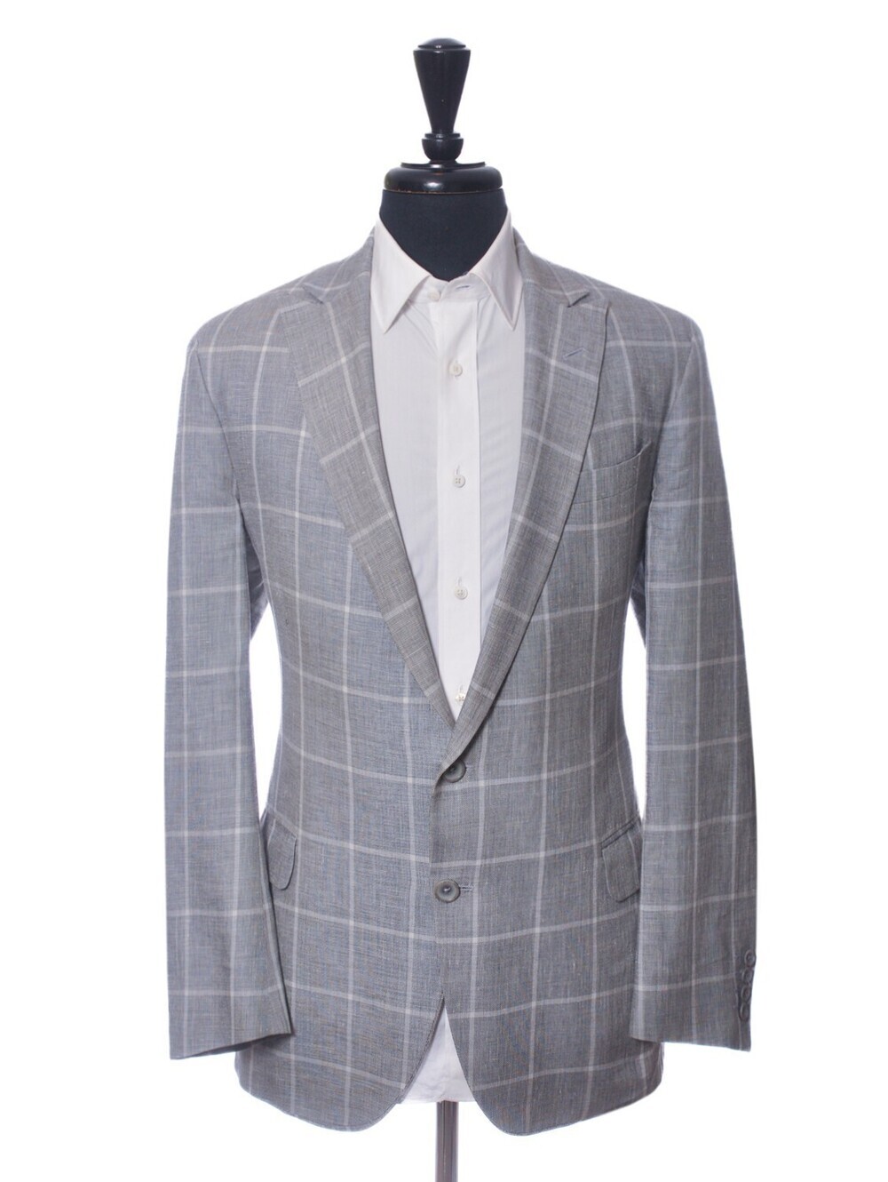 Coppley for The Helm Grey Windowpane Check Garner Blazer 48R 34237